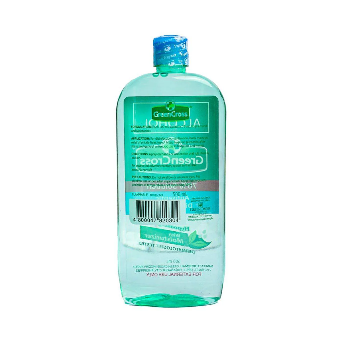 Green Cross Ethyl Alcohol 70% Solution with Moisturizer 500ml - Image 4