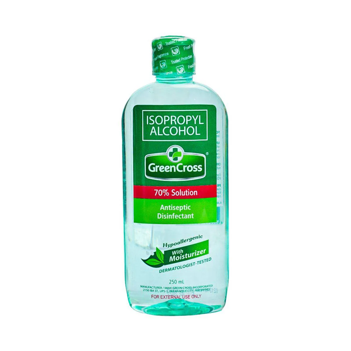 Green Cross Isopropyl Alcohol 70% Solution with Moisturizer 250ml - Image 2