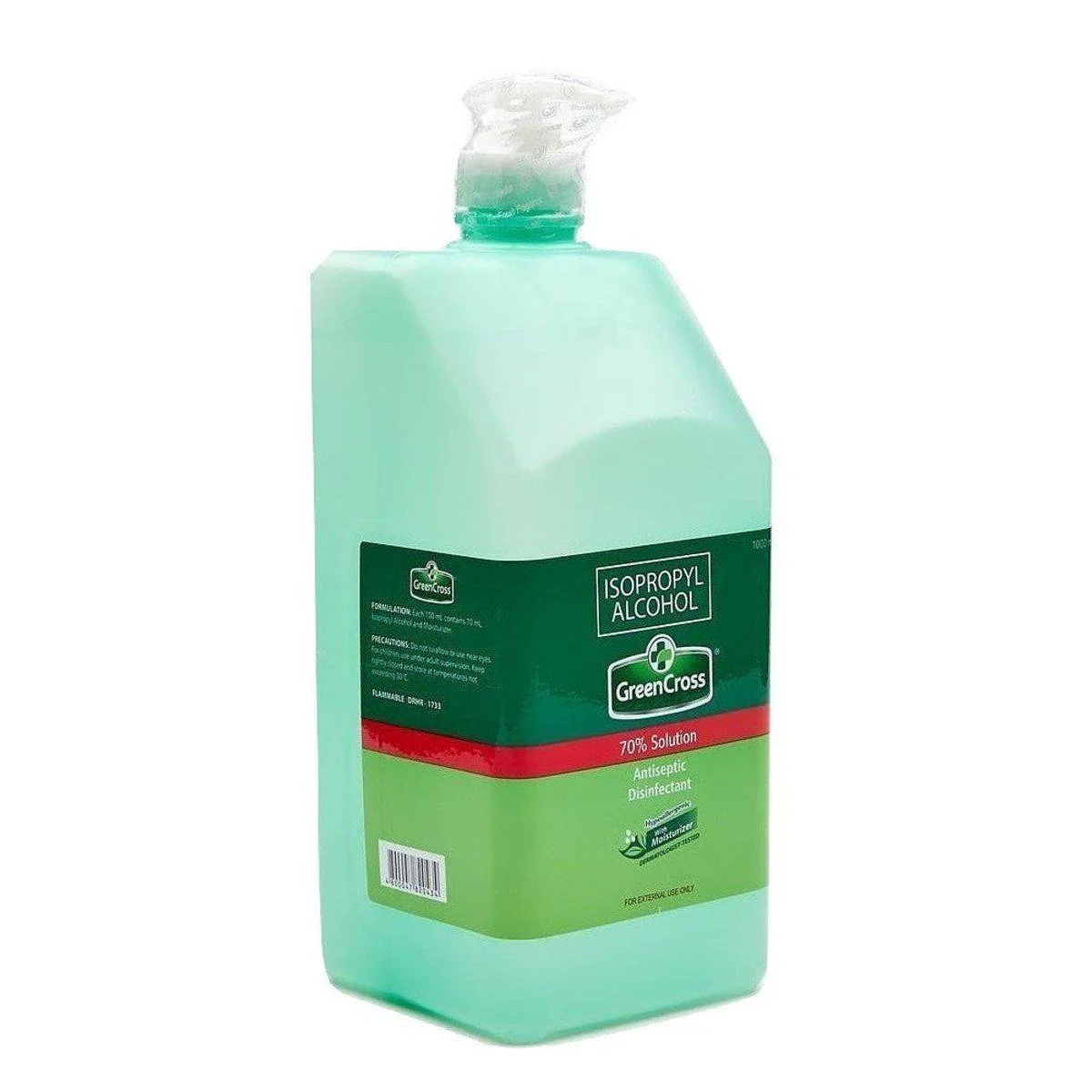 Green Cross Isopropyl Alcohol 70% Solution with Moisturizer Pump 1L