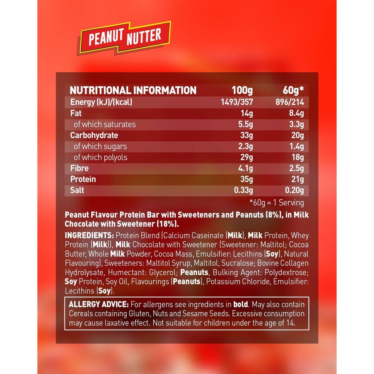 Grenade Carb Killa Protein Bar Peanut Nutter 60g - Image 3