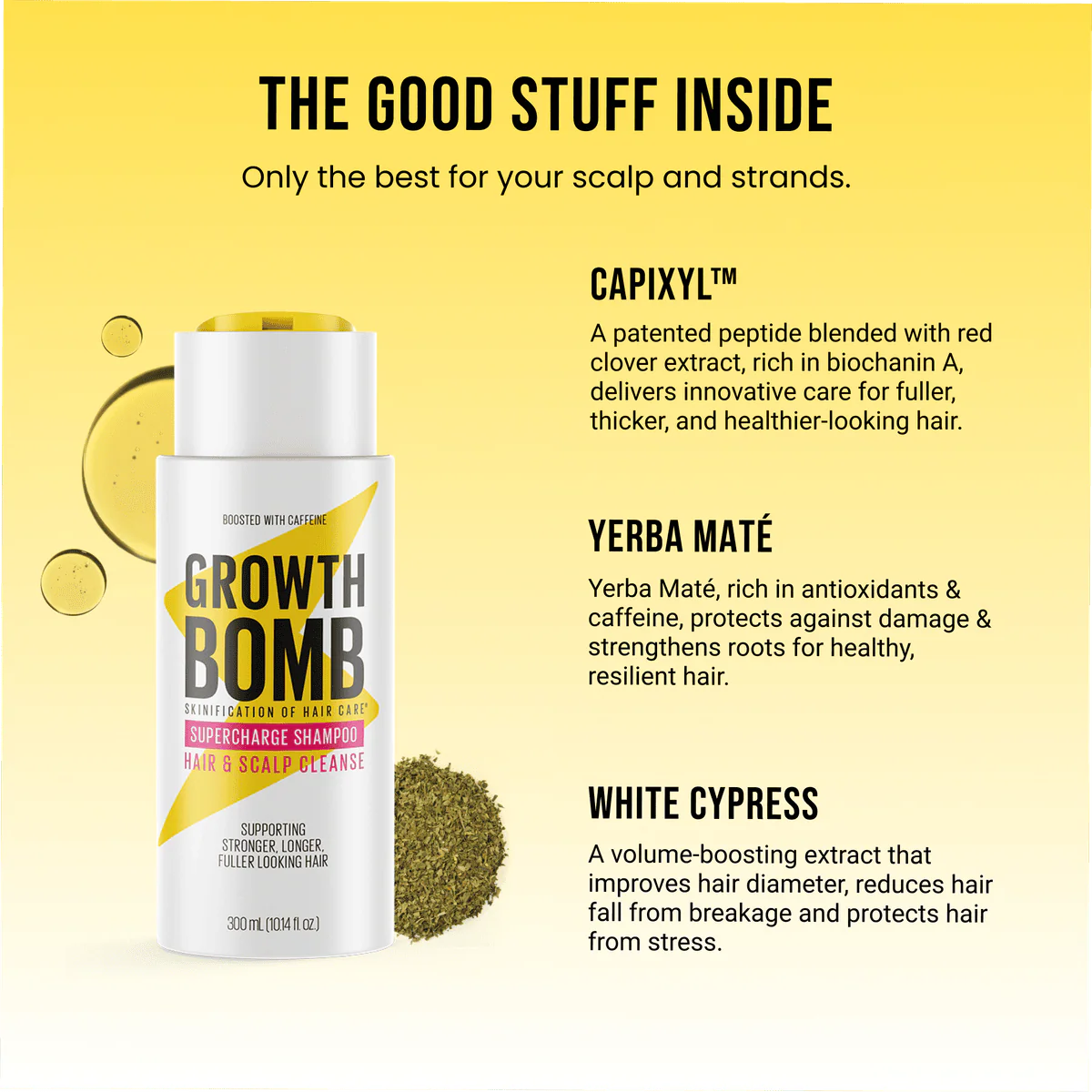 Growth Bomb Dandruff Shampoo 300ml - Image 7