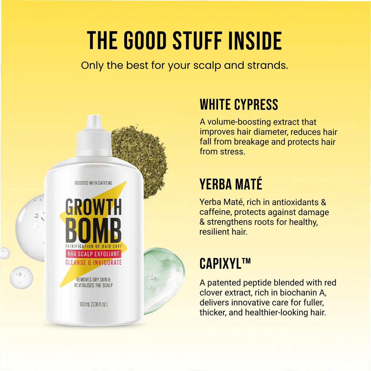 Growth Bomb Hair Scalp AHA Exfoliant 100ml - Image 2
