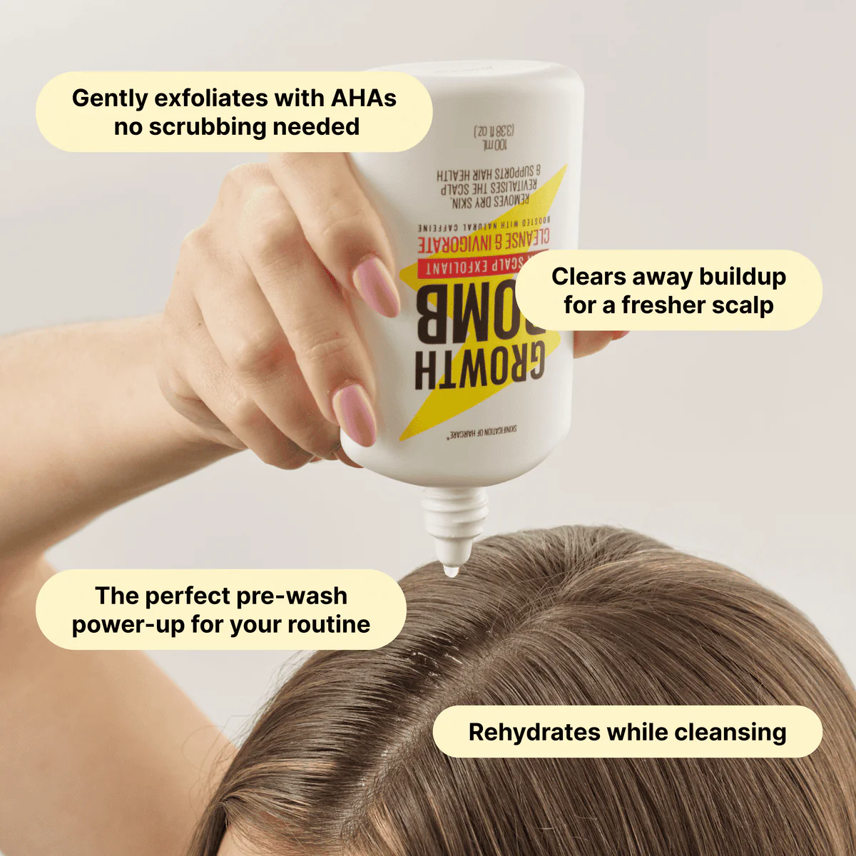 Growth Bomb Hair Scalp AHA Exfoliant 100ml - Image 3