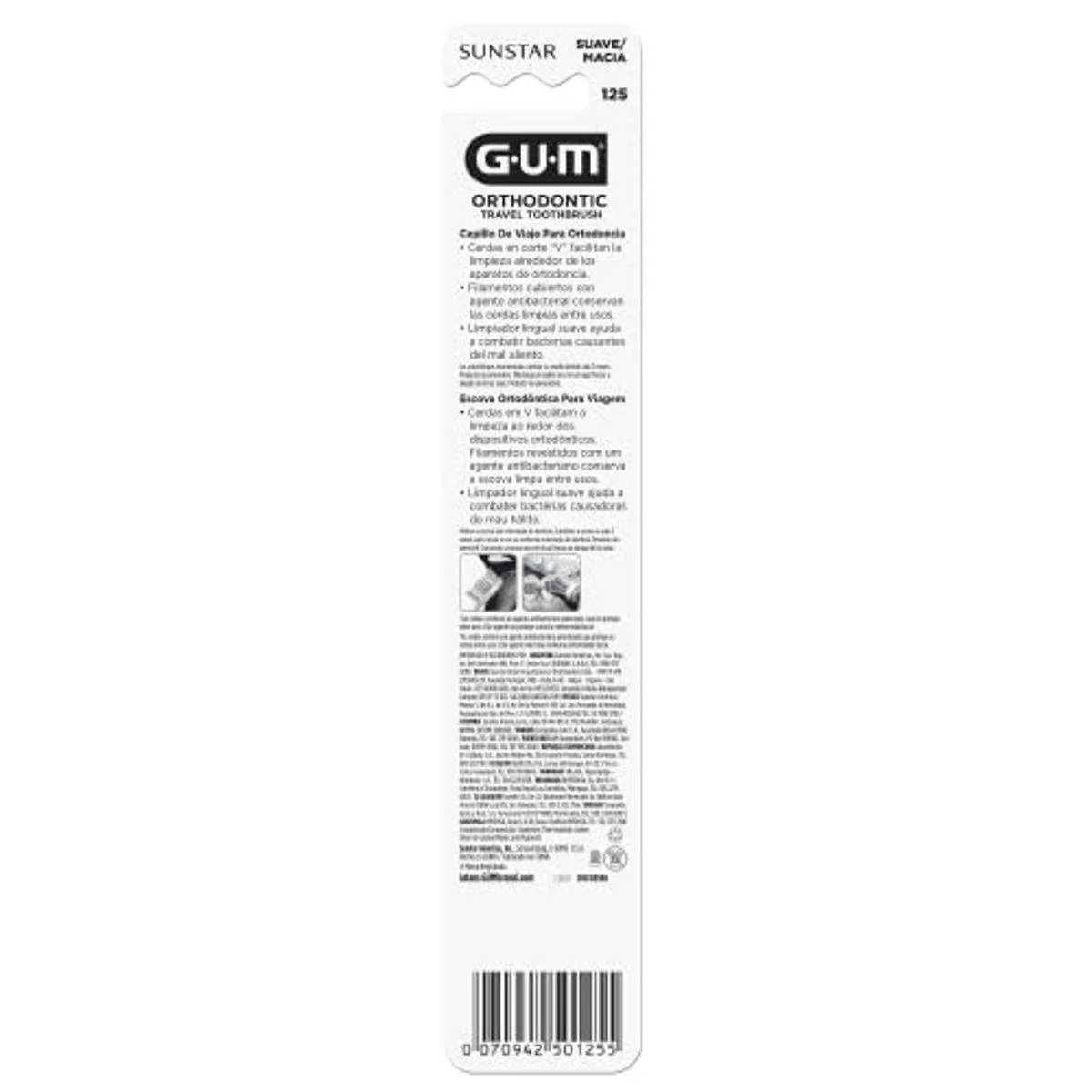 Gum Ortho Travel Toothbrush Soft - Image 2