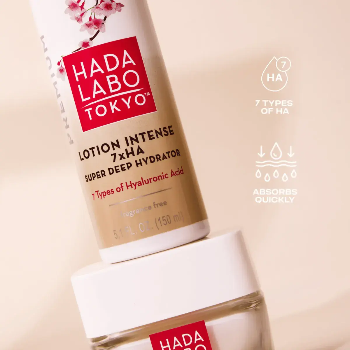 Hada Labo Tokyo 7xHA Super Deep Hydrator Intense Lotion 150ml - Image 3