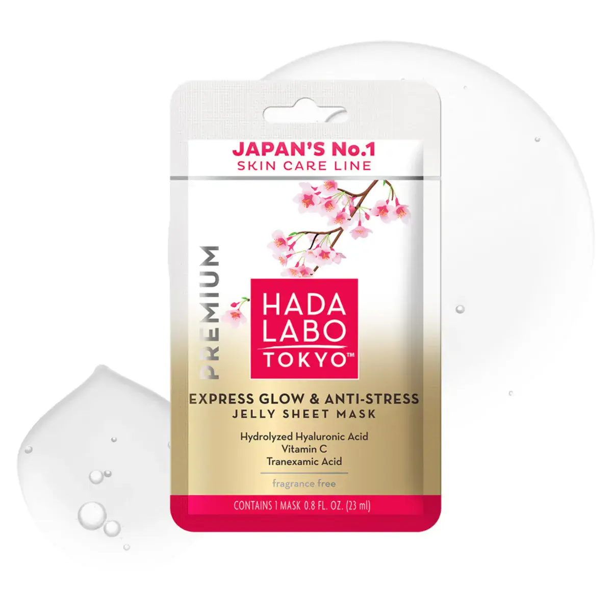 Hada Labo Tokyo Express Glow & Anti Stress Jelly Sheet Mask - Image 2