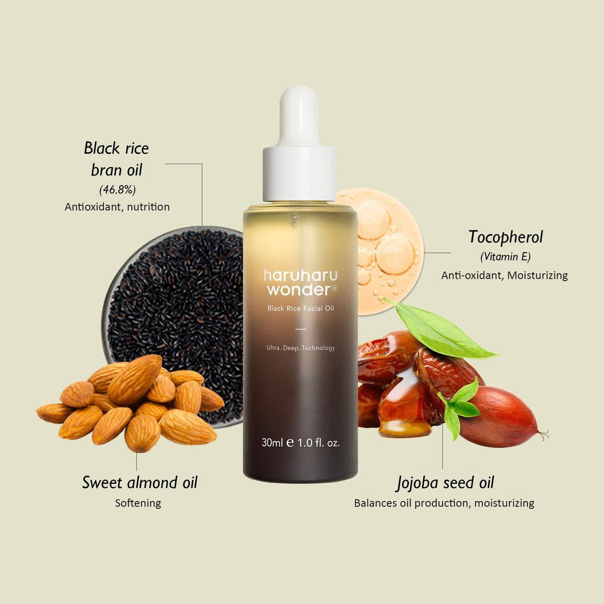 Haruharu Wonder Black Rice Facial Oil 30ml - Image 4