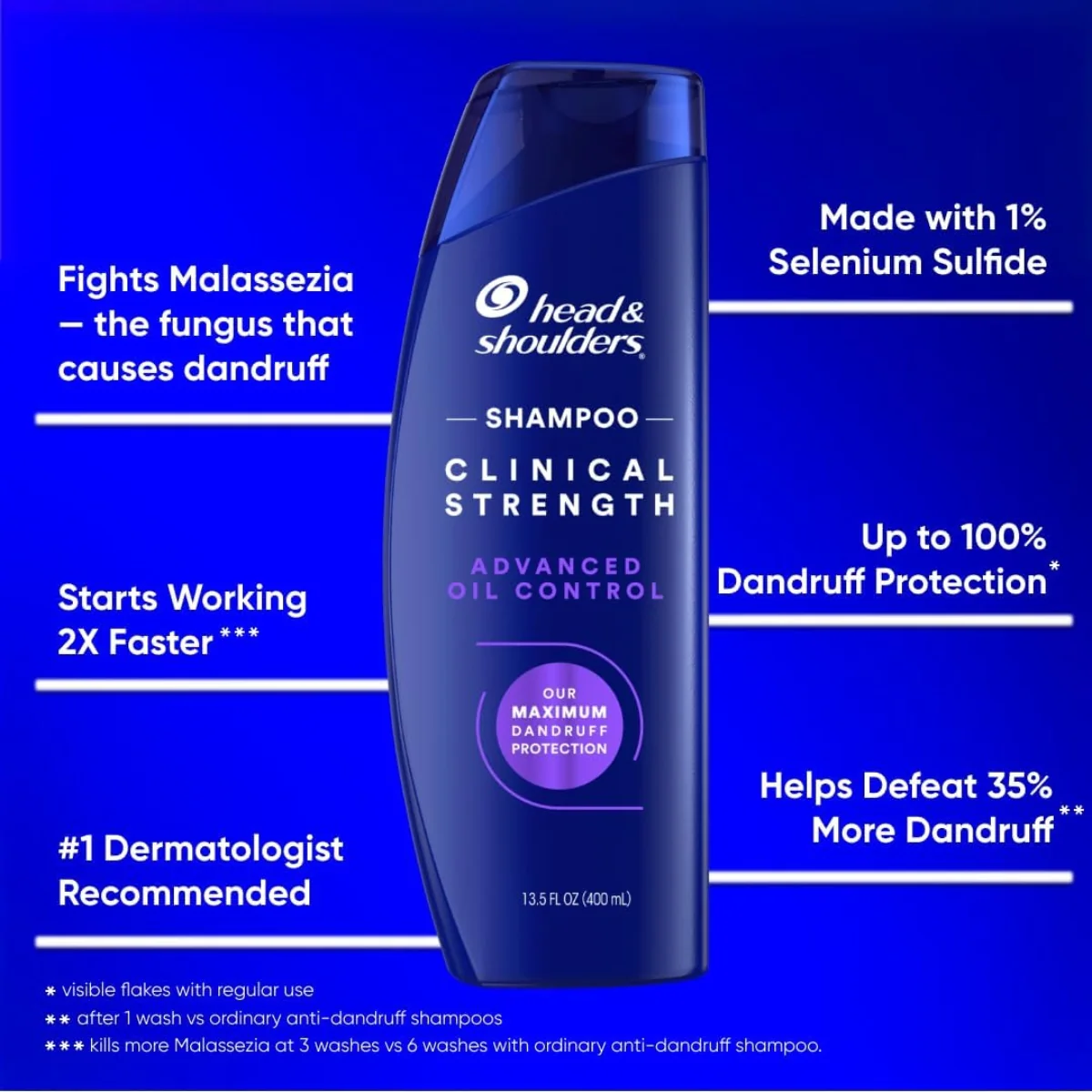 Head & Shoulders Clinical Strength Advance Oil Control Shampoo 400ml - Image 5
