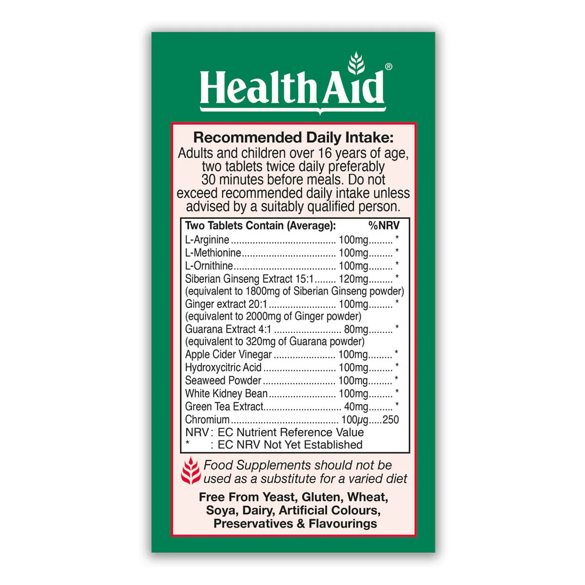 HealthAid SiberSlim 60 Tablets - Image 2