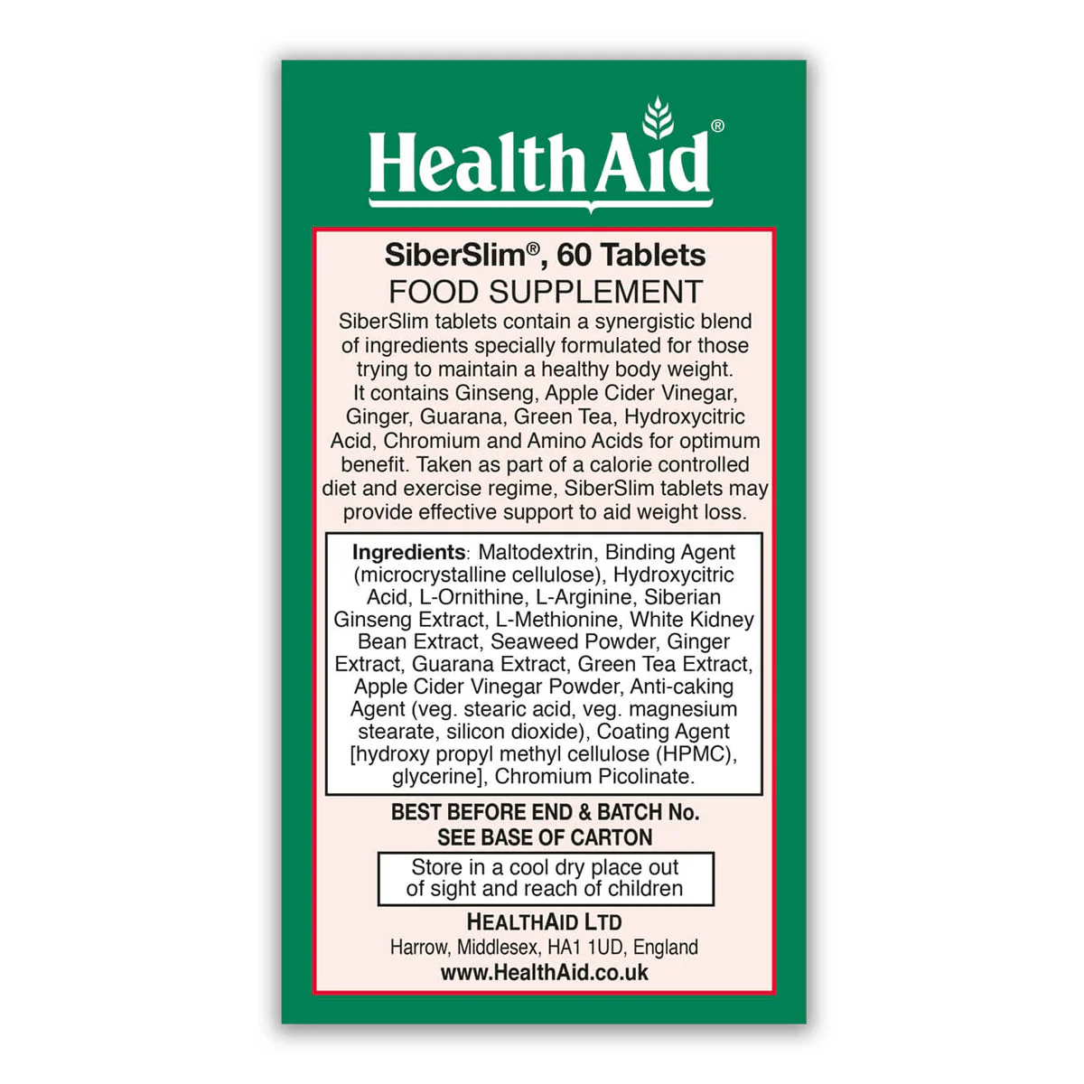 HealthAid SiberSlim 60 Tablets - Image 3