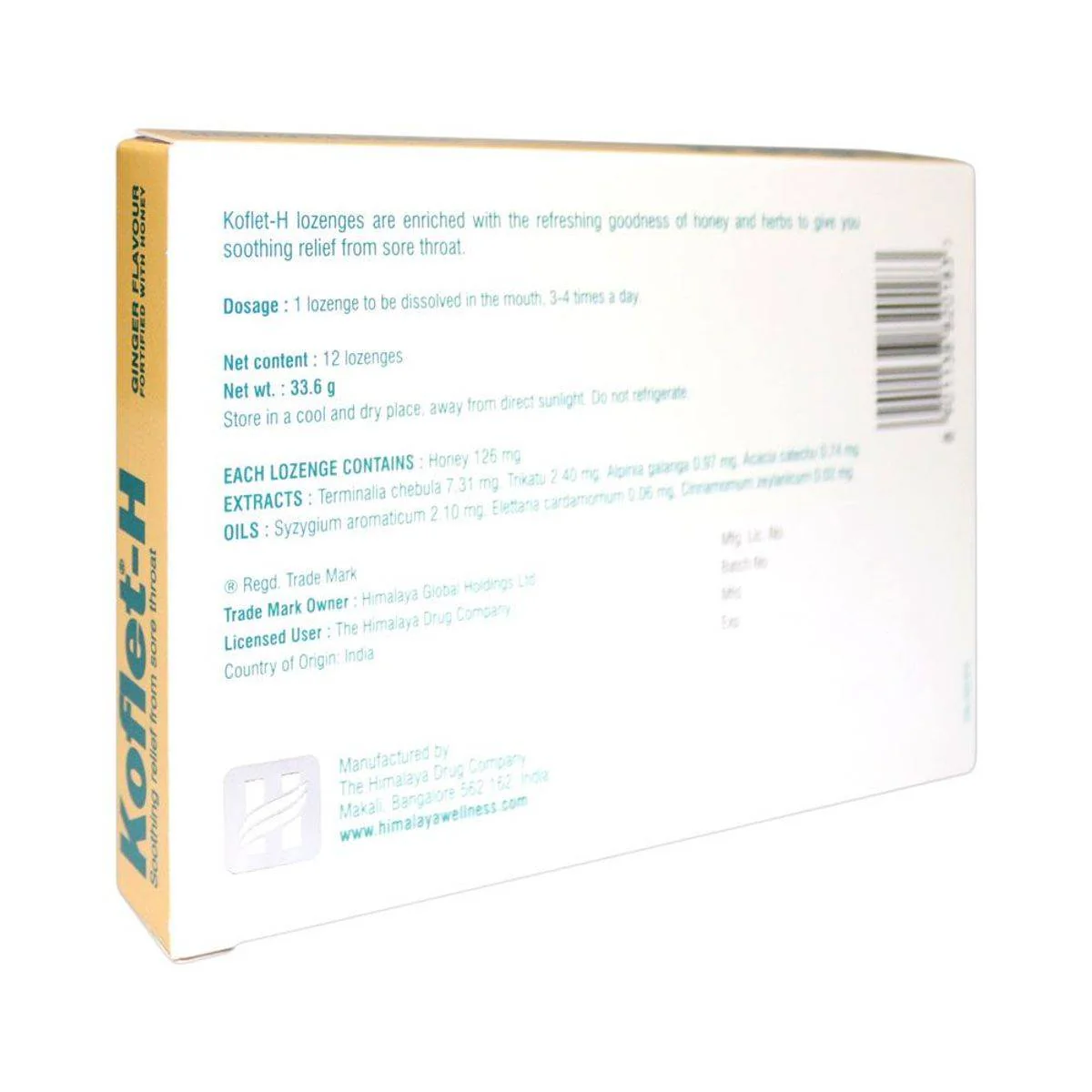Himalaya Koflet Lozenges Ginger 12 Packs - Image 2