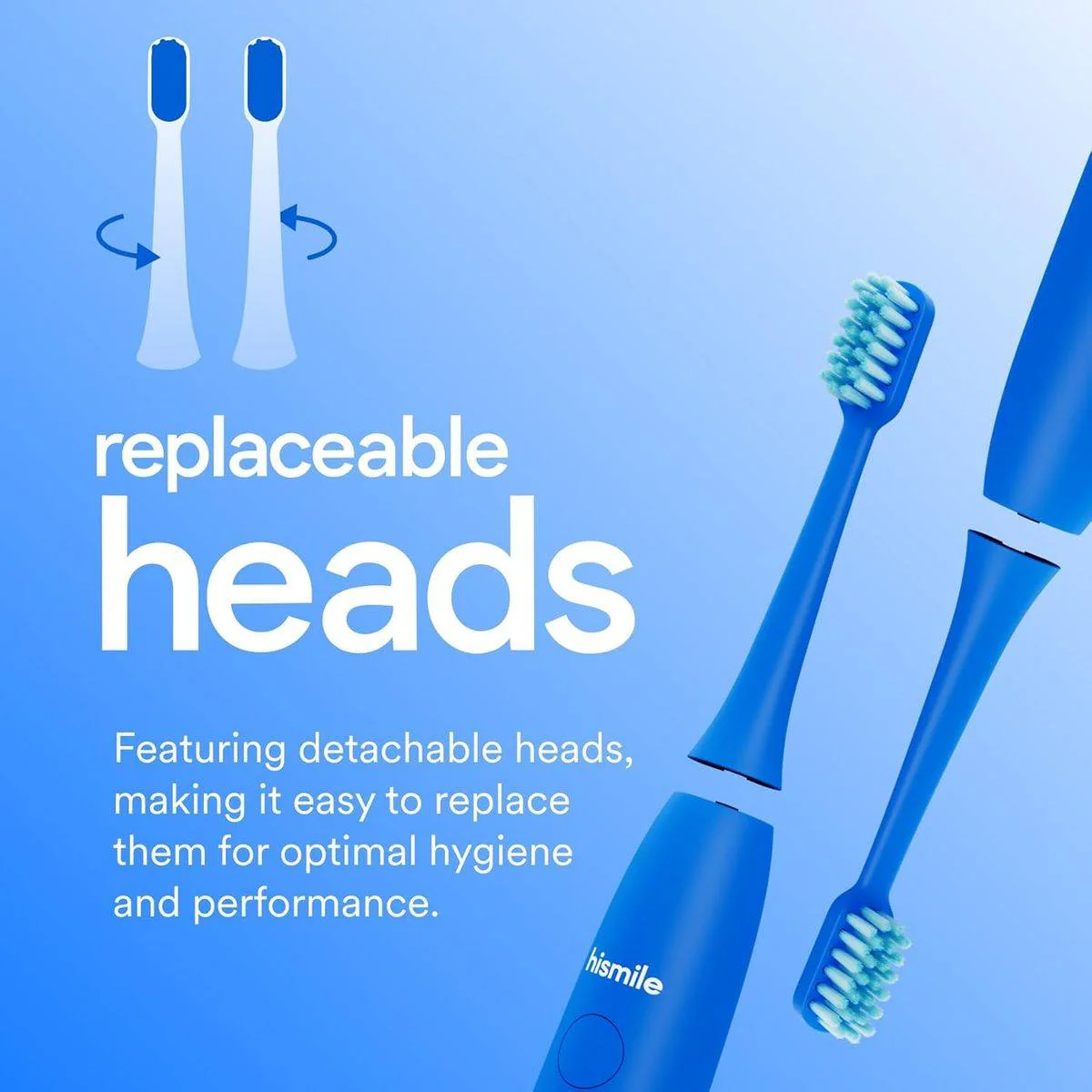 Hismile Electric Toothbrush Bright Blue - Image 2