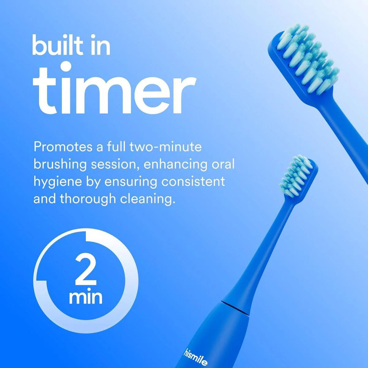 Hismile Electric Toothbrush Bright Blue - Image 3