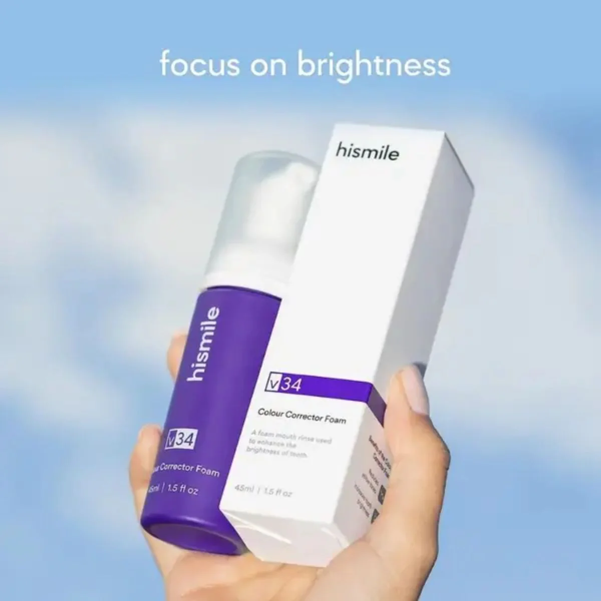 Hismile V34 Teeth Whitening Colour Corrector Foam 45ml - Image 3
