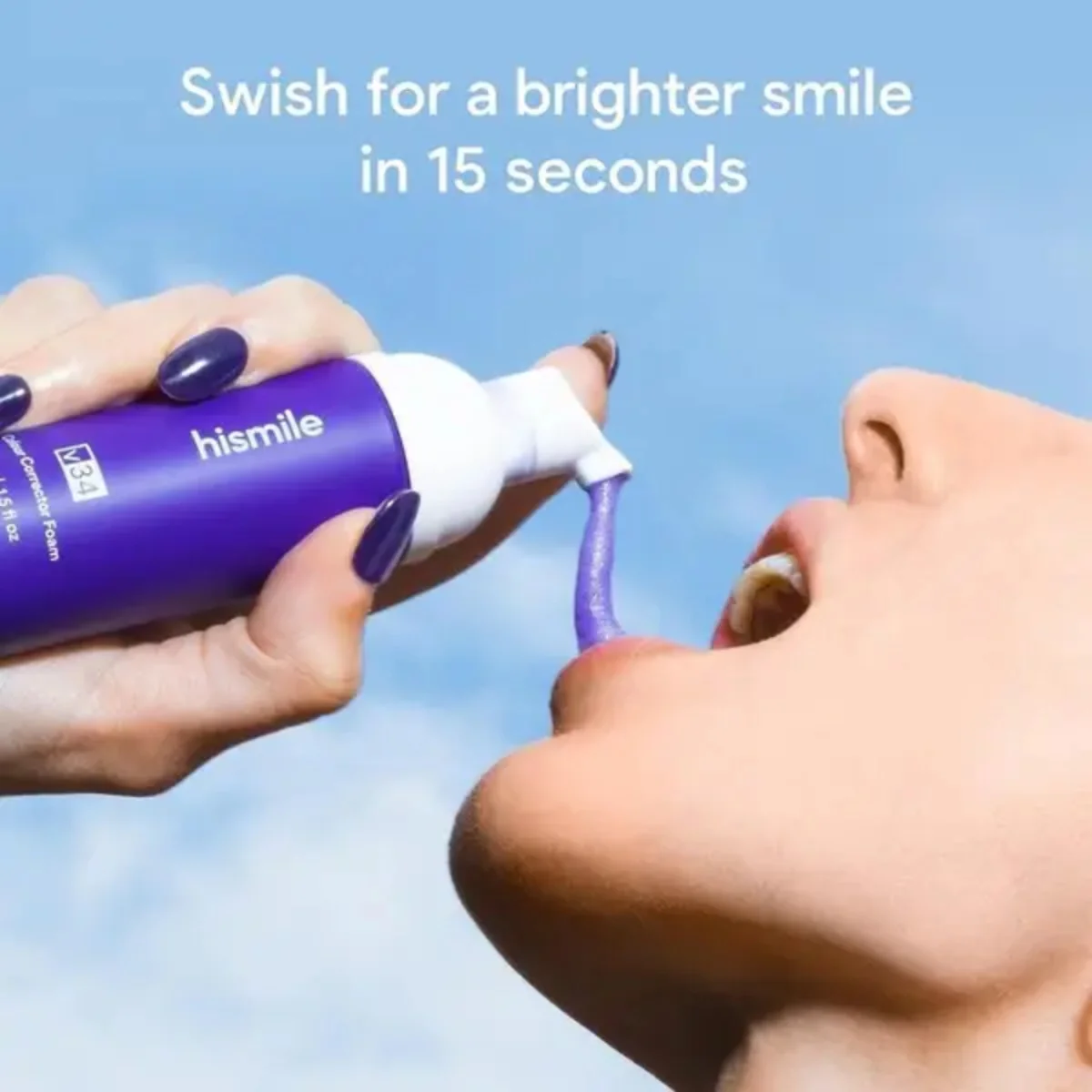 Hismile V34 Teeth Whitening Colour Corrector Foam 45ml - Image 4
