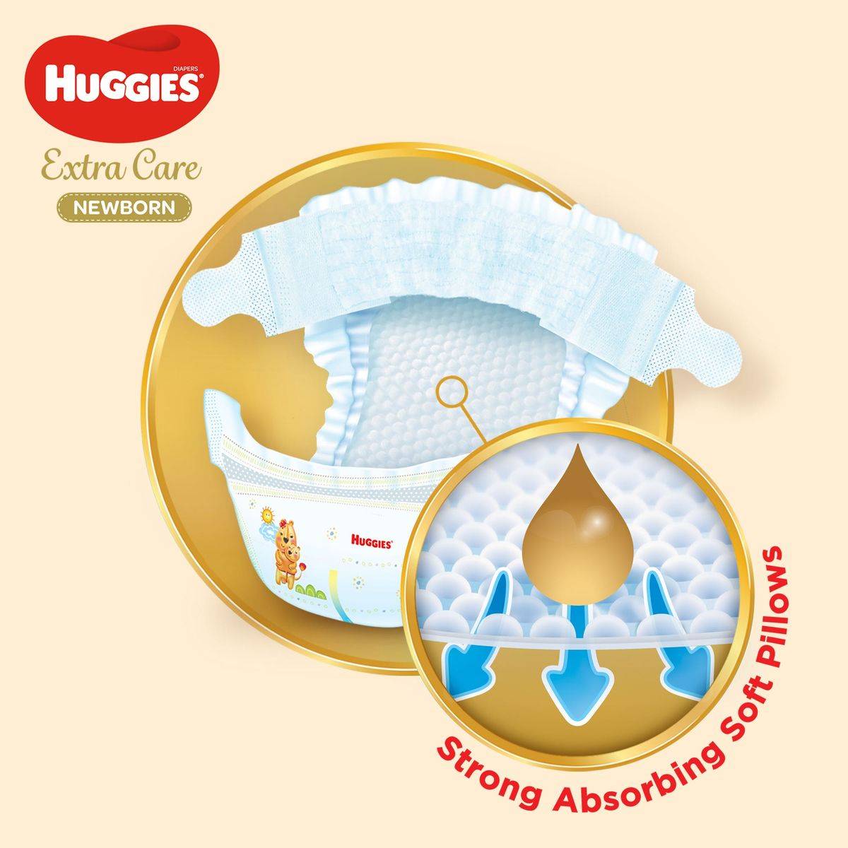 Huggies Extra Care Newborn Size 1 (upto 5kg) Jumbo 64 Pieces - Image 8