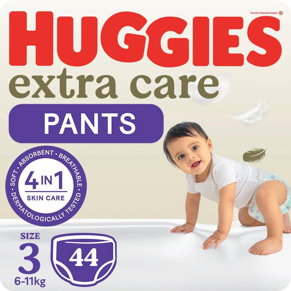Huggies Extra Care Pants Size 3 (6-11 kg) Jumbo 58 Pieces - Image 3
