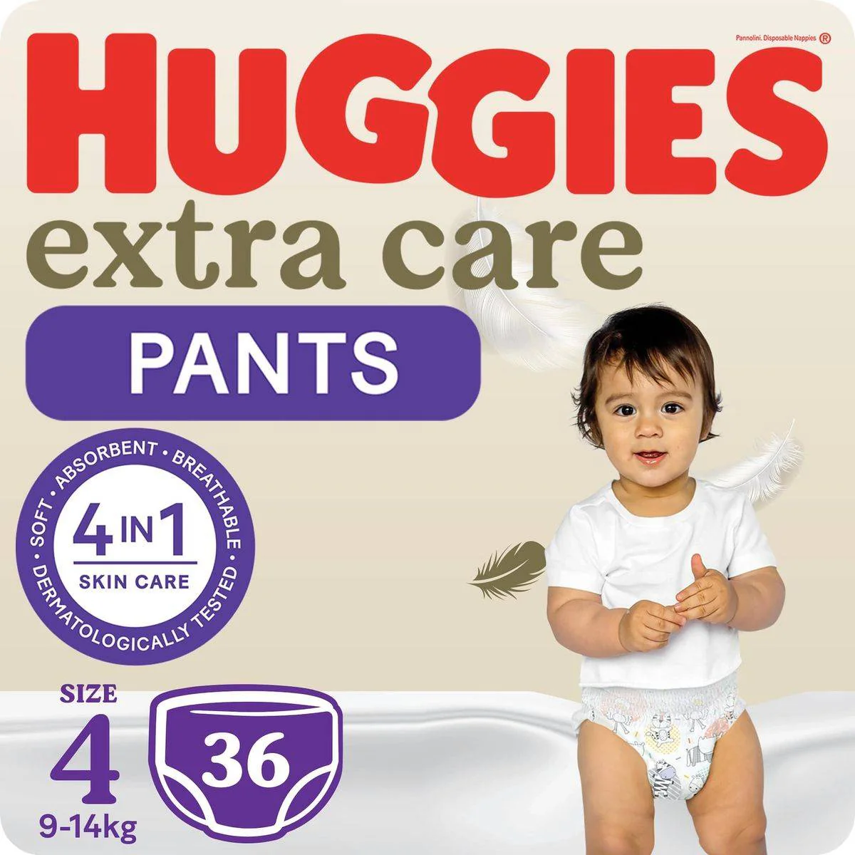 Huggies Extra Care Pants Size 4 (9-14 kg) 36 Pieces - Image 2