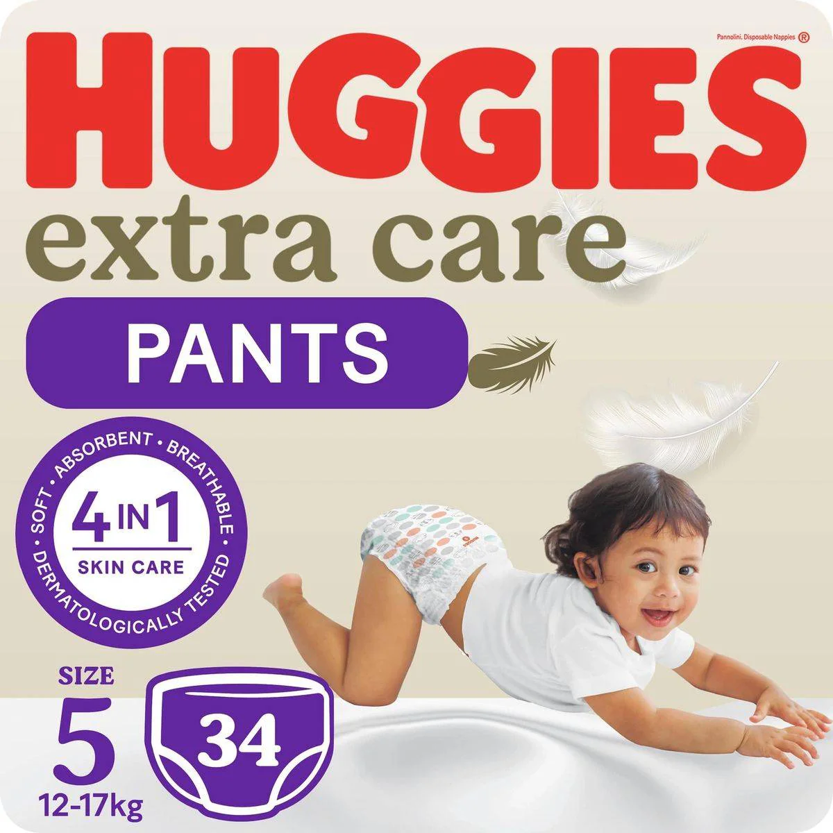 Huggies Extra Care Pants Size 5 (12-17 kg) 34 Pieces - Image 4