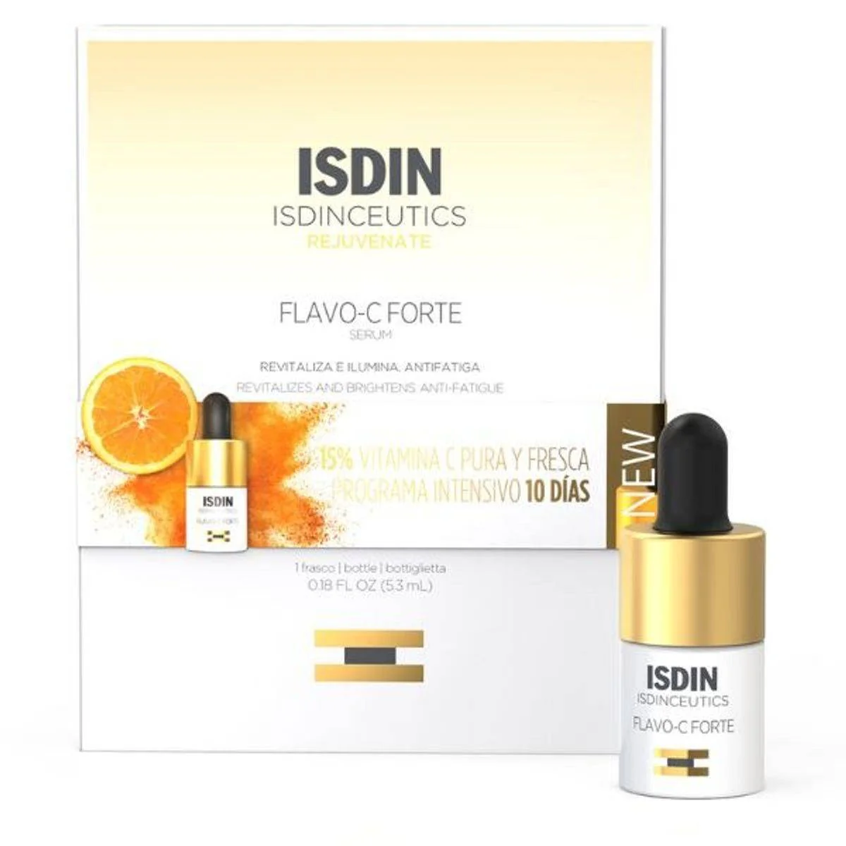 Isdin Isdinceutics Flavo C Forte Revitalize & Brightens Anti Fatigue Serum 5.3ml - Image 3