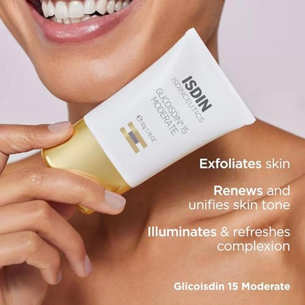 Isdin Isdinceutics Renew Glicoisdin 15 Moderate Facial Cream 50ml - Image 2