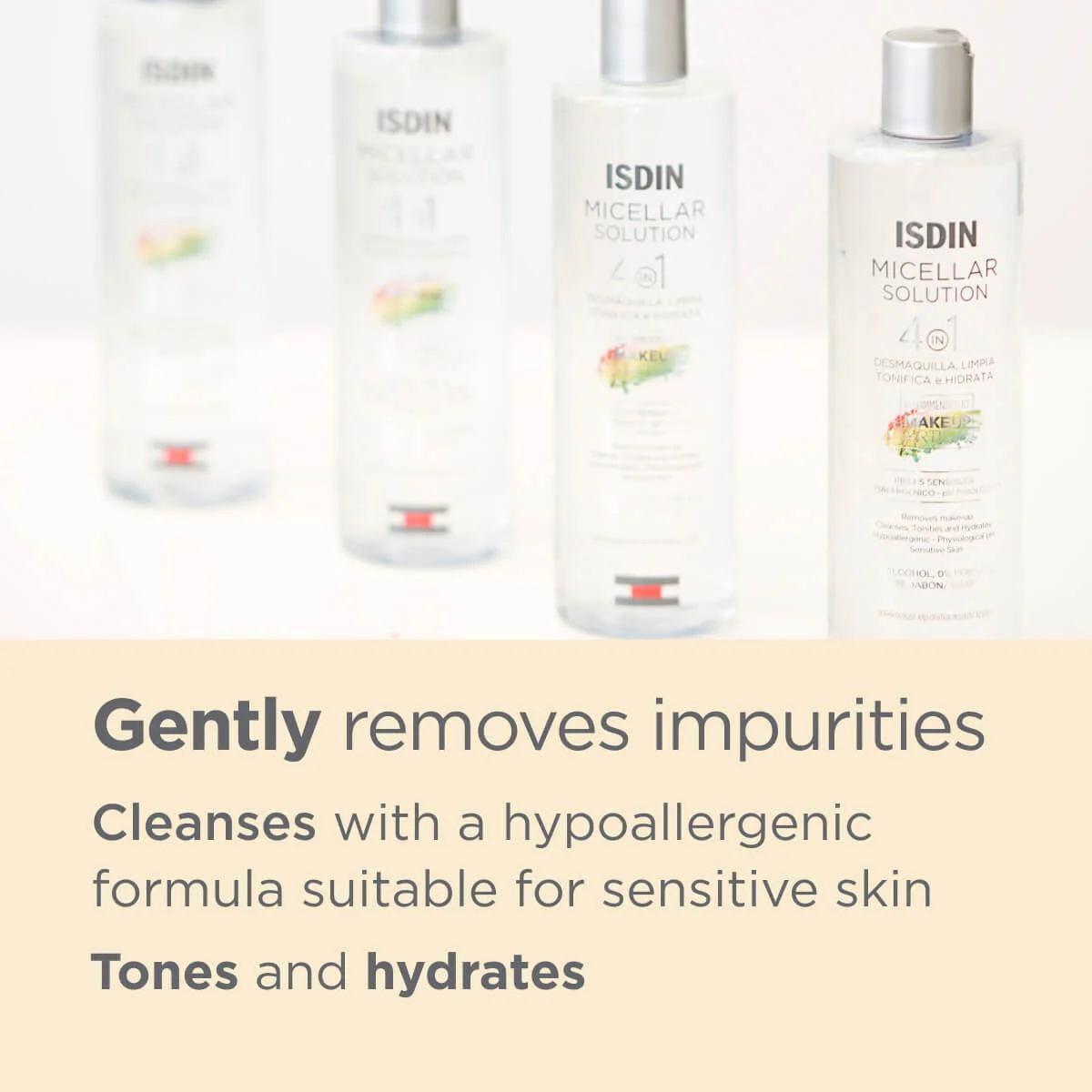 Isdin Micellar Solution 4 In 1 Facial Cleanser 400ml - Image 2
