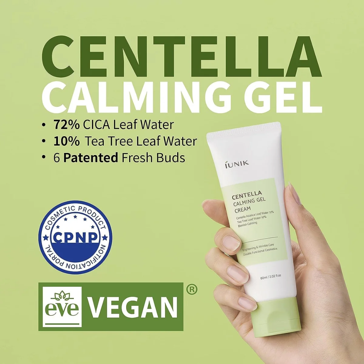Iunik Centella Calming Gel Cream 60ml - Image 2