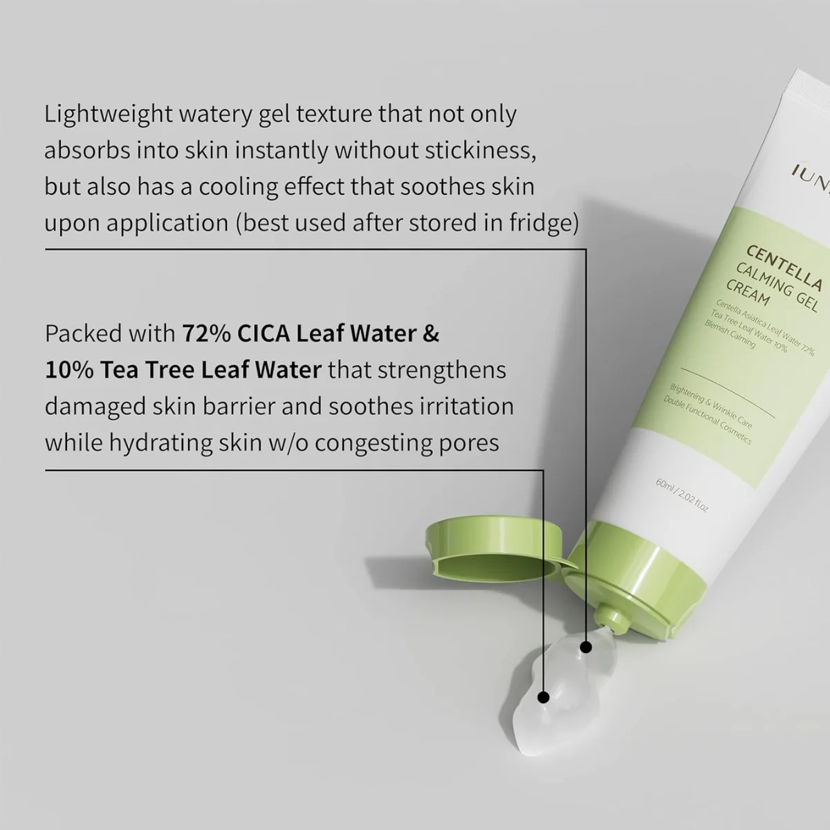 Iunik Centella Calming Gel Cream 60ml - Image 4