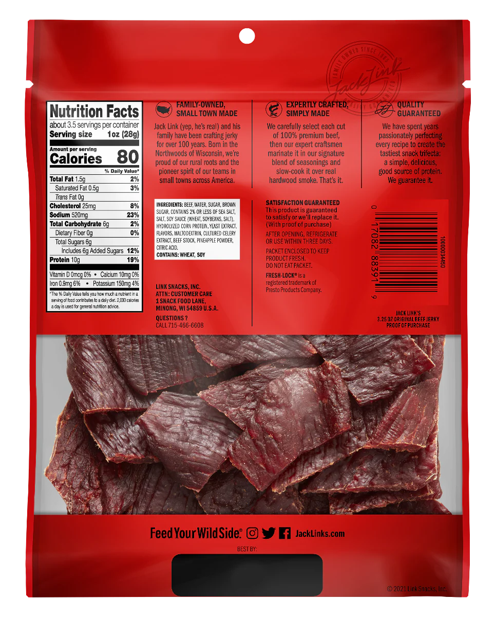 Jack Links Protein Snacks Beef Jerky Original 25g - Image 8