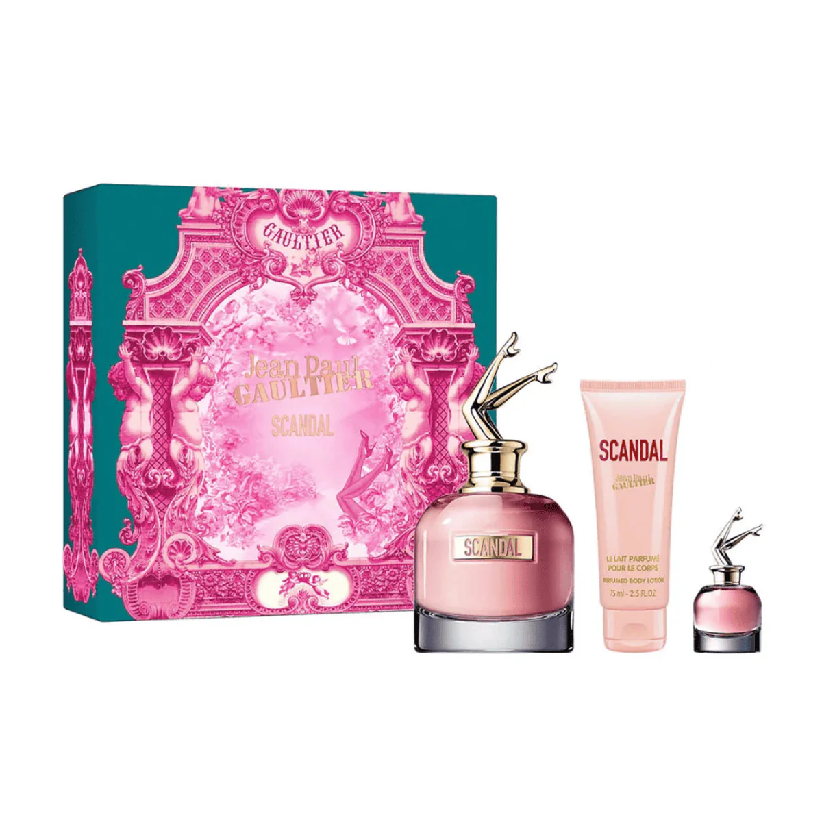 Jean Paul Gaultier Scandal Eau de Parfum 80ml + Eau de Parfum 6ml + Parfum Body Lotion 75ml Gift Set - Image 2