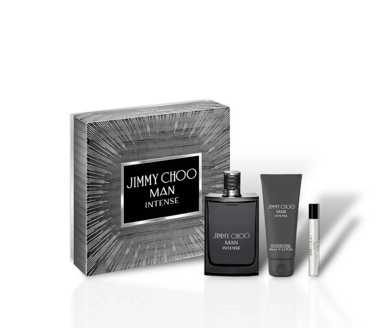 Jimmy Choo Man Intense Eau de Toilette 100ml + Eau de Toilette 7.5ml + All Over Shower Gel 100ml Gift Set - Image 2