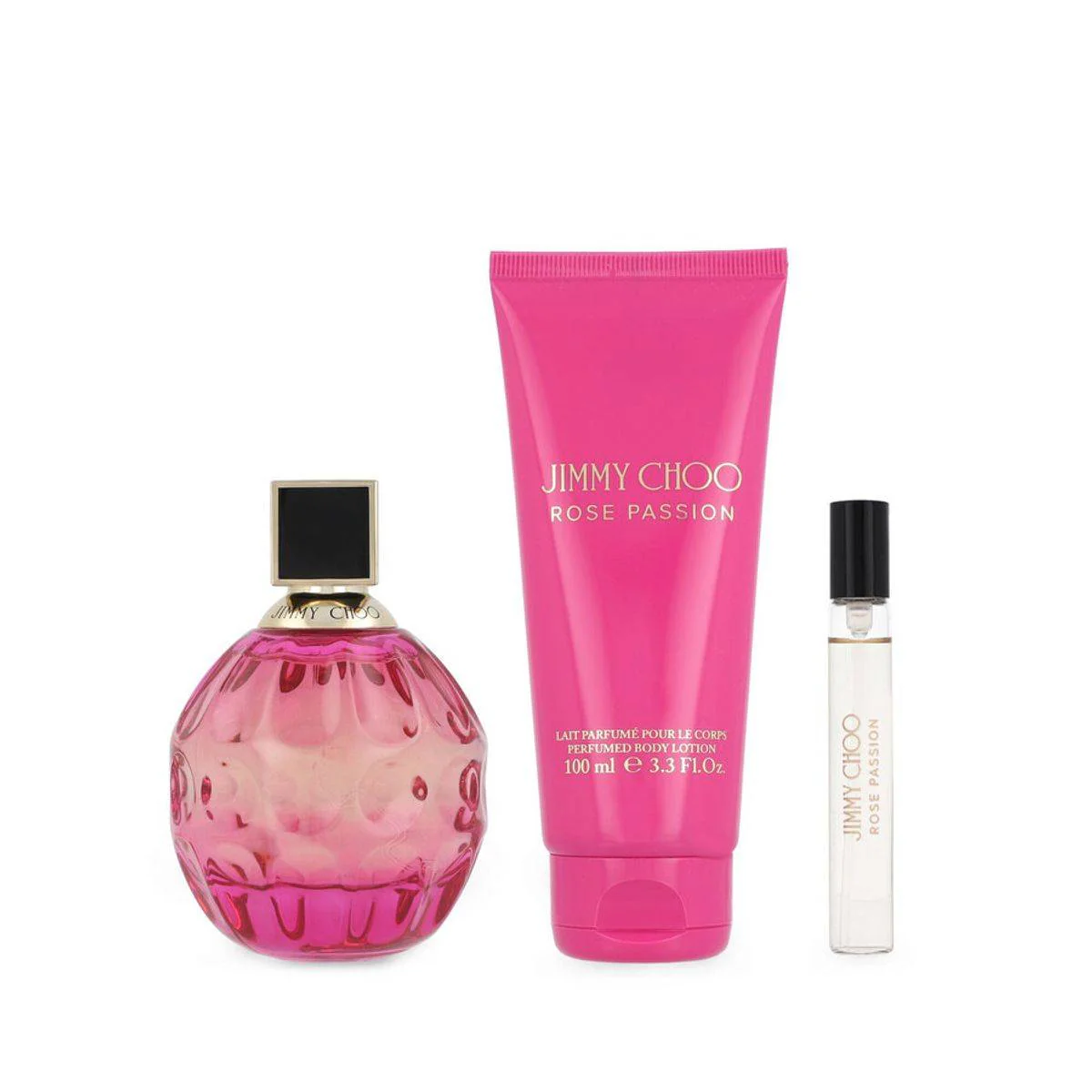 Jimmy Choo Rose Passion Eau de Parfum 100ml + Eau de Parfum 7.5ml + Body Lotion 100ml Gift Set - Image 2