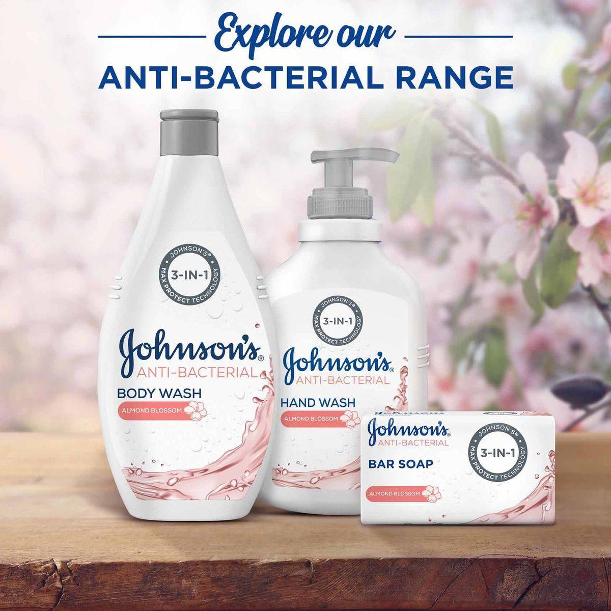 Johnsons Anti Bacterial Hand Wash 500ml - Image 3