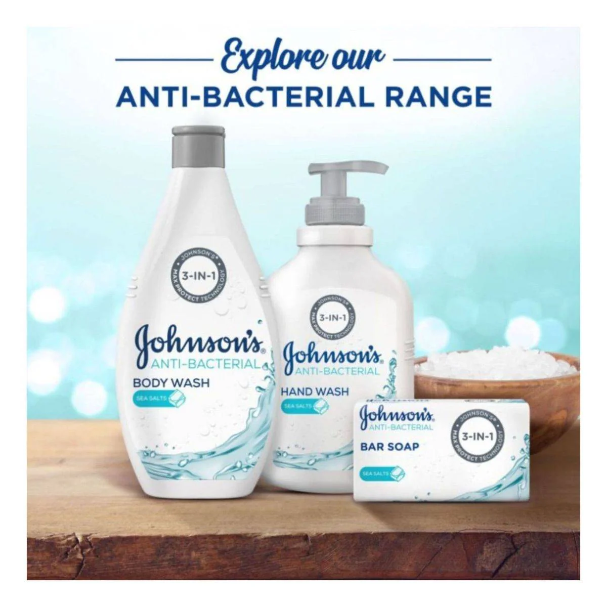 Johnsons Anti Bacterial Hand Wash Sea Salts 500ml - Image 5