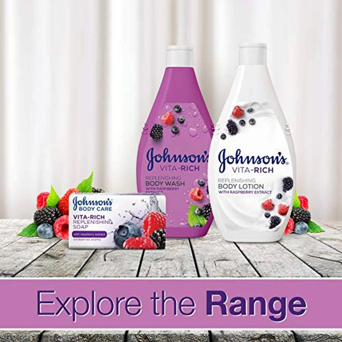 Johnsons Vita Rich Body Wash Replenishing Raspberry 400ml - Image 3