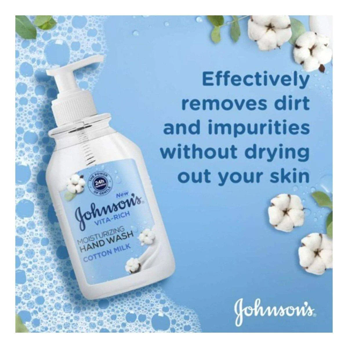 Johnsons Vita Rich Hand Wash Cotton Milk 300ml - Image 4