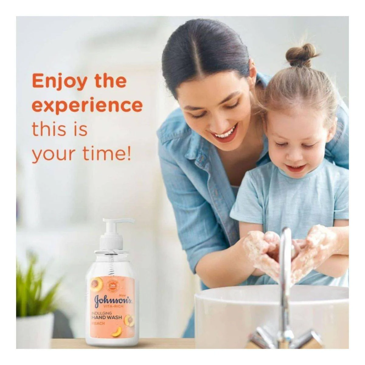 Johnsons Vita Rich Hand Wash Peach 300ml - Image 4