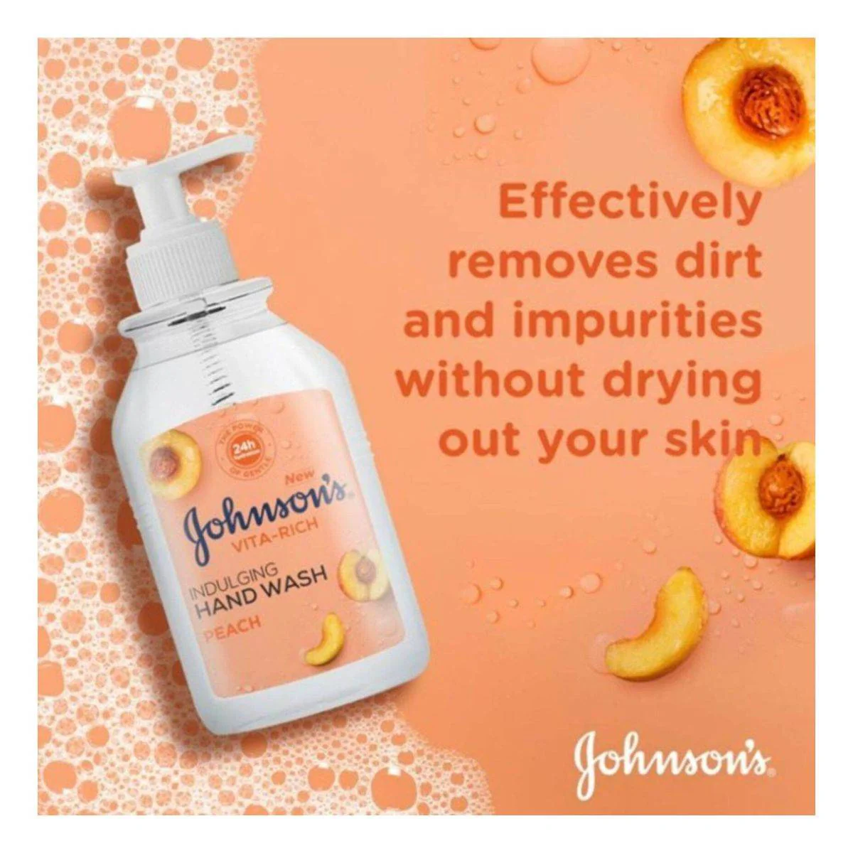 Johnsons Vita Rich Hand Wash Peach 300ml - Image 7