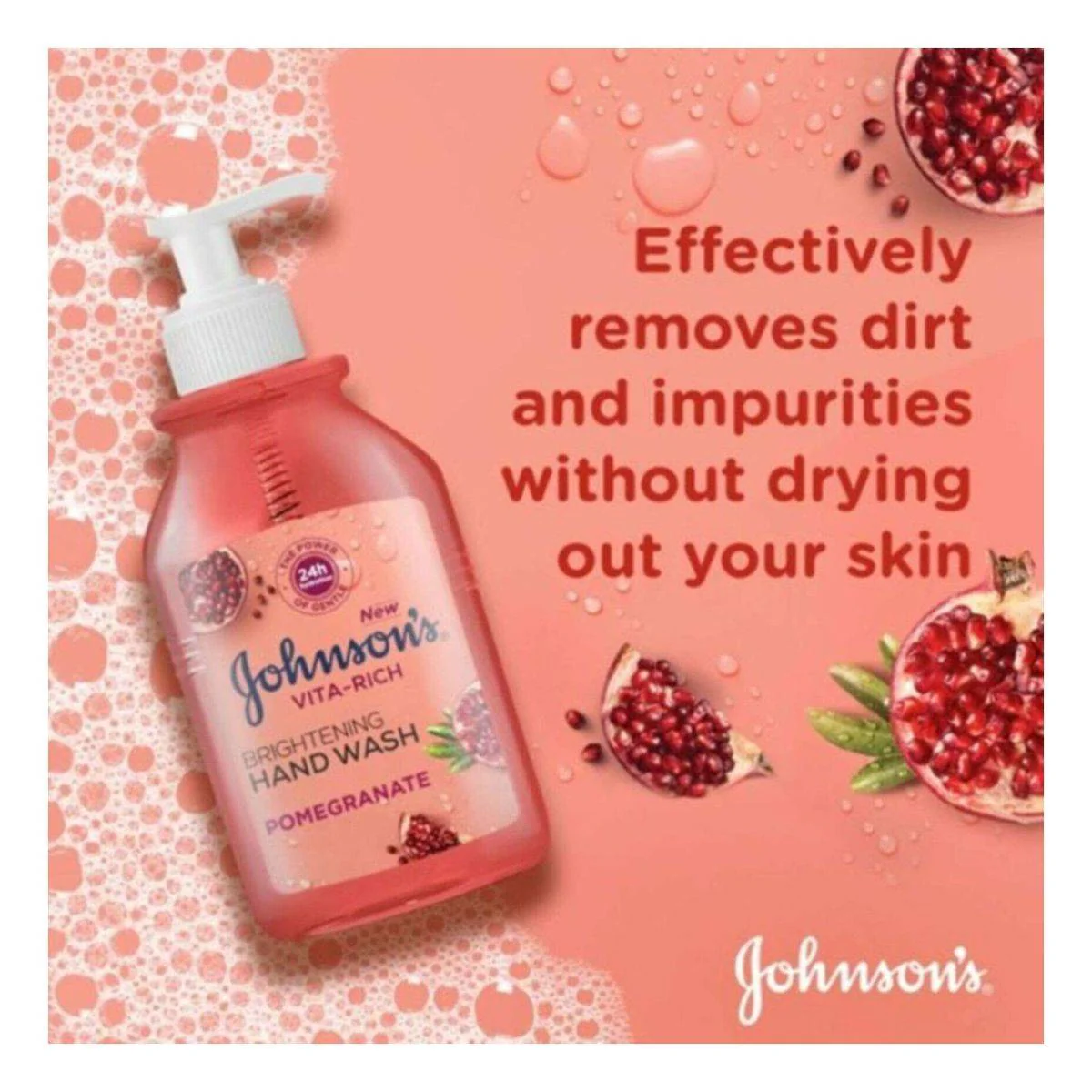 Johnsons Vita Rich Hand Wash Pomegranate 300ml - Image 7
