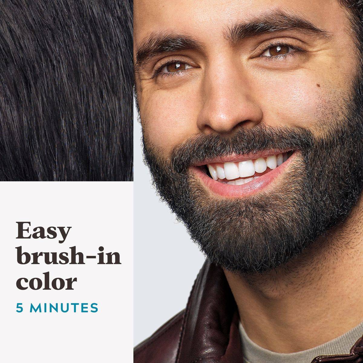 Just For Men Moustache & Beard Brush In Color M55 Real Black - Image 3