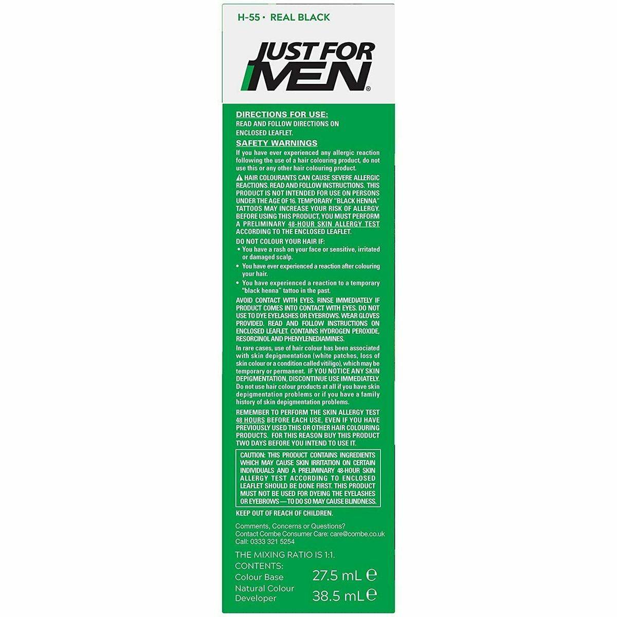 Just For Men Shampoo In Hair Color H55 Real Black - Image 2