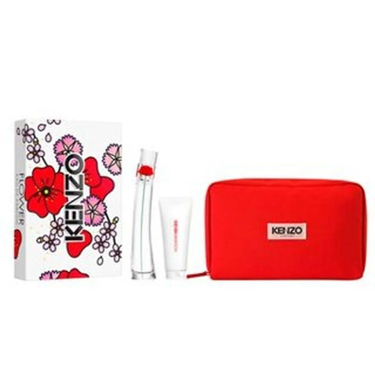 Kenzo Flower By Kenzo Eau de Parfum 50ml + Body Milk 75ml + Pouch Gift Set