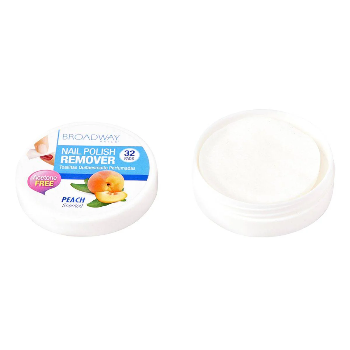 Kiss Broadway Beauty Nail Polish Remover Peach 32 Pads - Image 4