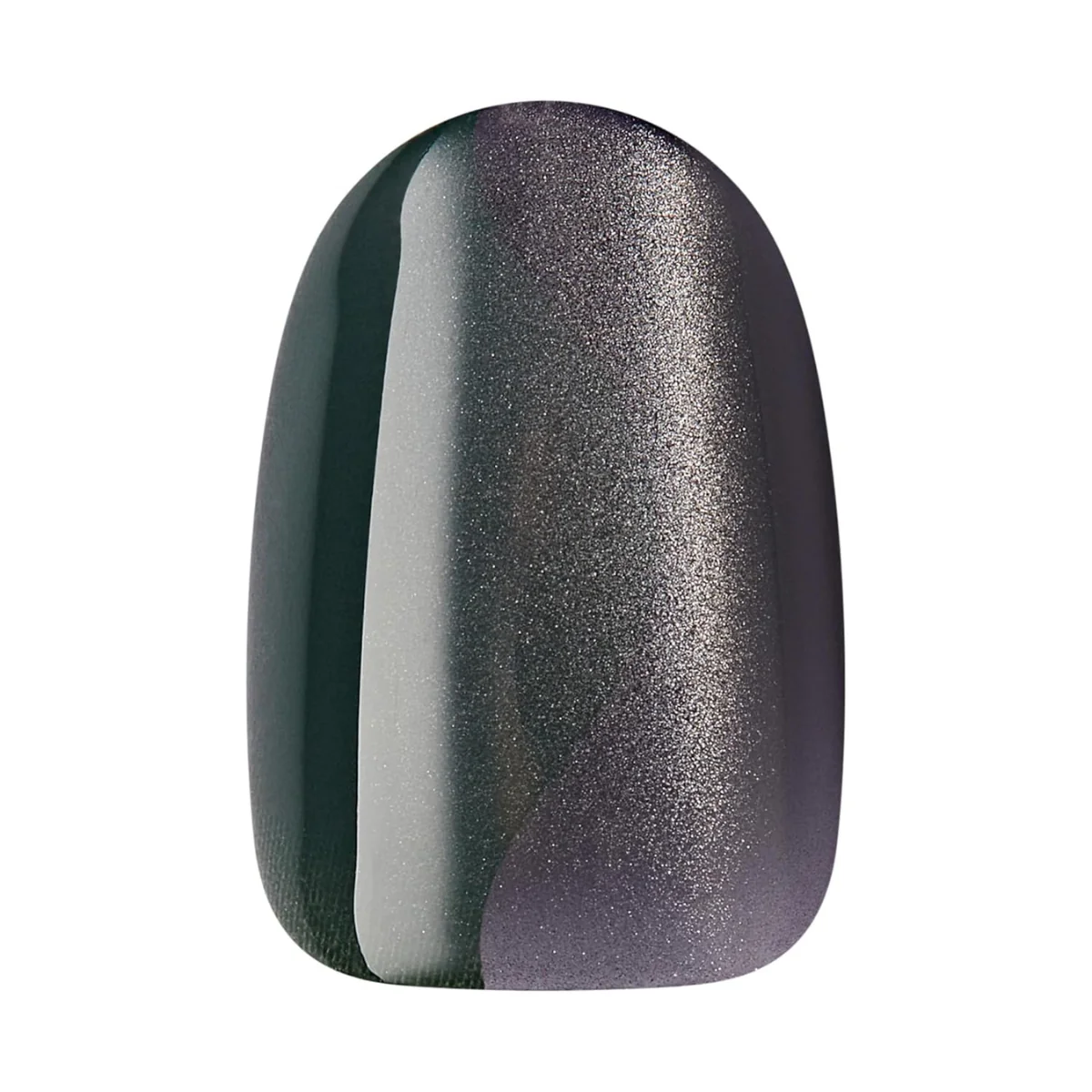 Kiss False Nails FMA04C Gel Fantasy Magnetic Velvety Effect Short Length Gray 28 Count - Image 3