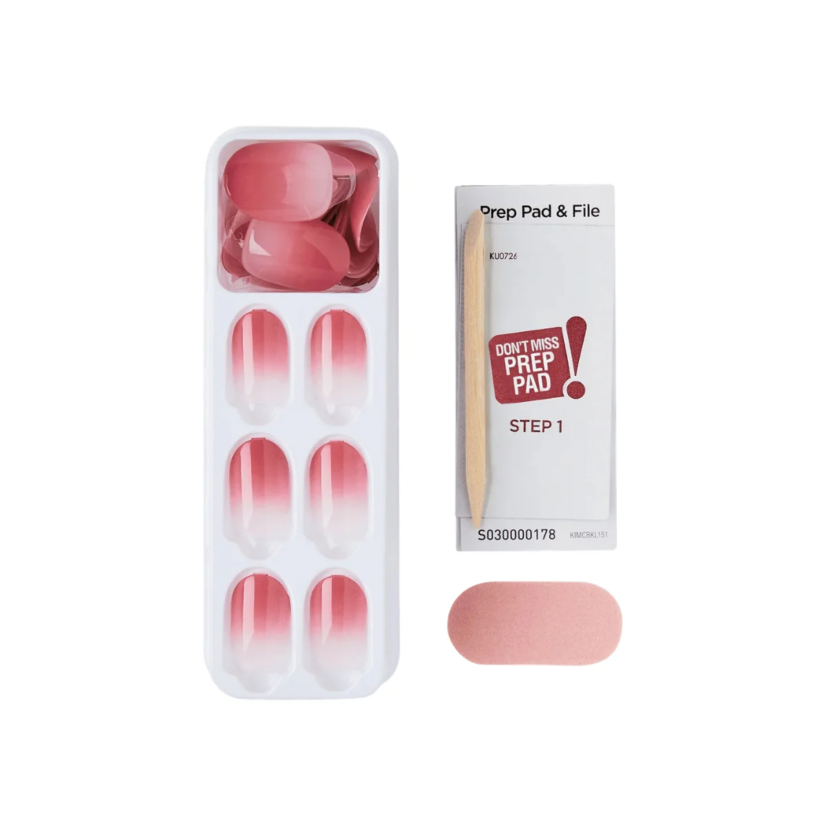 Kiss False Nails IMC50C Impress The No Glue Mani Color Ombre Nails Beat The Heat Short 30 Count - Image 3