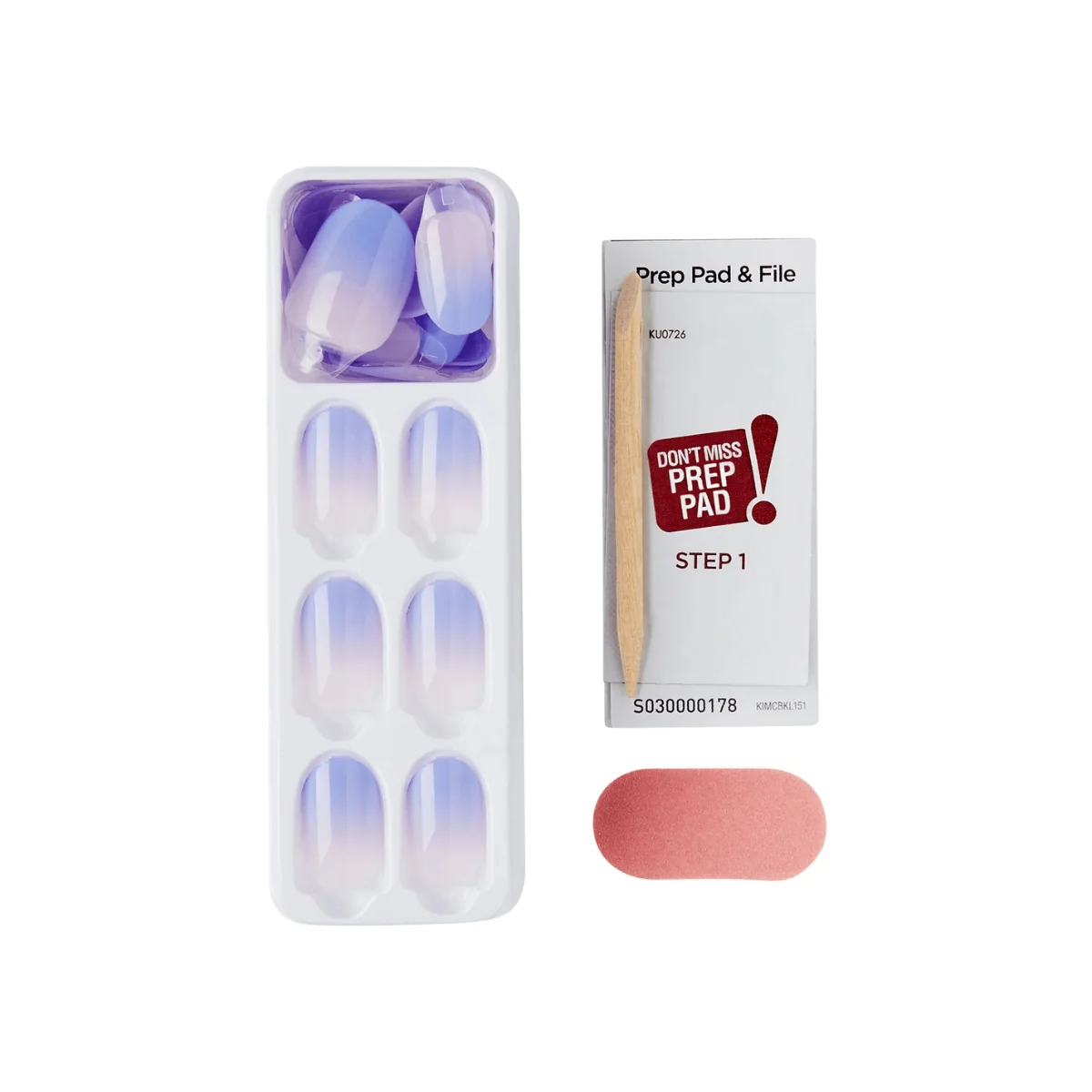 Kiss False Nails IMC53C Impress The No Glue Mani Color Ombre Nails Friendzone Short 30 Count - Image 2
