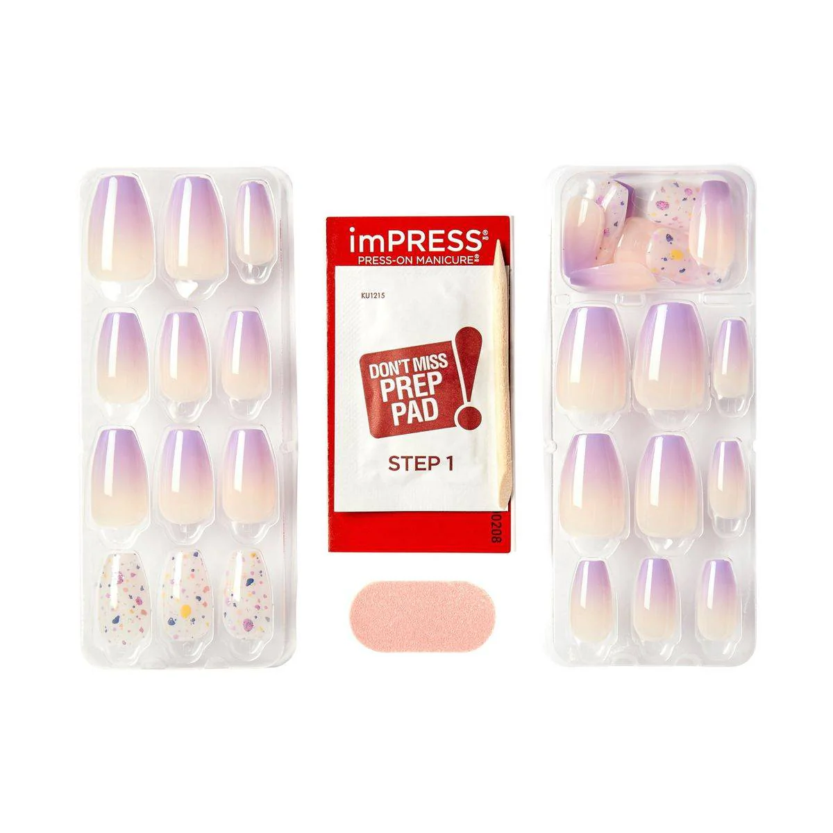 Kiss False Nails IMM27C Impress Color Press On Manicure Coffin Medium All I Want 30 Count - Image 2