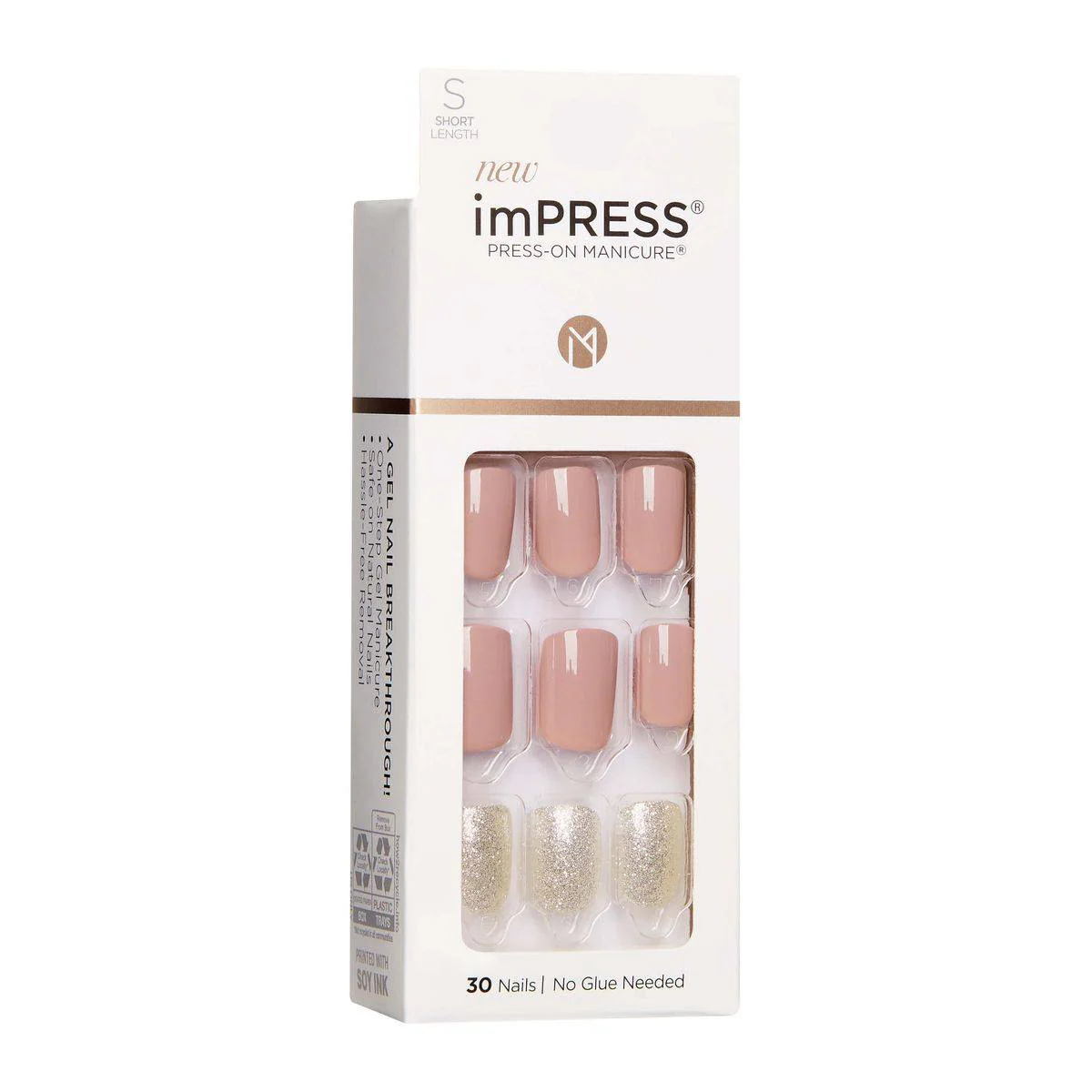 Kiss False Nails KIM002C Impress Press On Manicure One More Chance Short 30 Count - Image 2