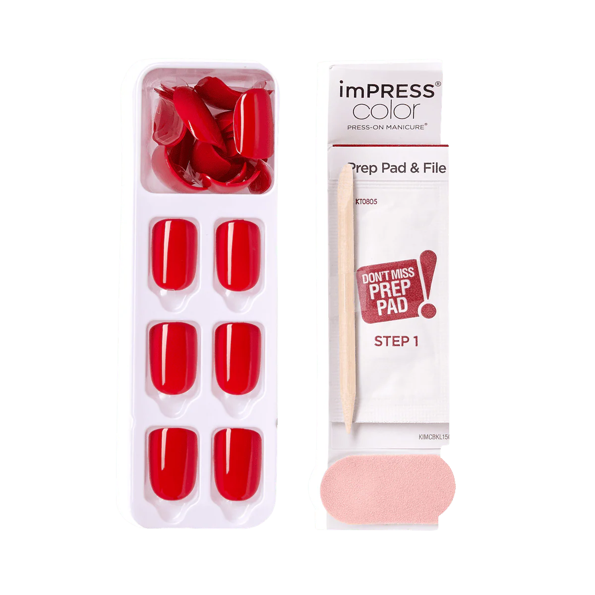 Kiss False Nails KIMC013C Impress Press On Manicure Reddy Or Not 30 Count - Image 4