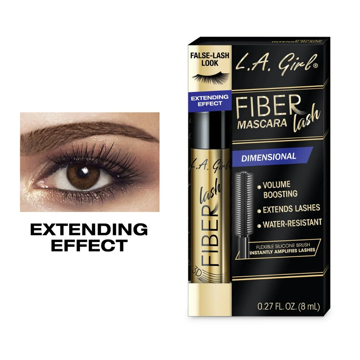 LA Girl Fiber Lash Mascara Black 8ml - Image 2